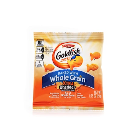 Pepperidge Farms Goldfish Xtra Cheddar Crackers Baked With Whole Grains .75 oz., PK300 140023088